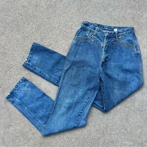 Vintage 90s Rockies high-rise wedgie cowgirl bareback western jeans taper ankle